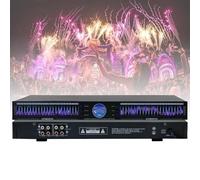 Égaliseur graphique, audio 22 bandes double canal professionnel noir avec 10 effets prédéfinis, réduction du bruit, montage en rack 1U, accordage Hifi Home EQ