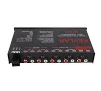 Égaliseur Graphique Audio de Voiture, Filtre Passe-bas intégré, Réglage du Gain Variable à 7 Bandes, Entrée de Haut-parleur de Haut Niveau, Sortie de Caisson de Basses Avant et