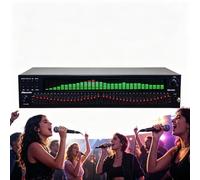 Egaliseur Graphique Domestique stéréo Grand écran HD Double 20 Bandes EQ-888, préamplificateur, avec télécommande Bluetooth/USB / (Vert)