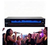Egaliseur Graphique Domestique stéréo Grand écran HD Double 20 Bandes EQ-888, préamplificateur, avec télécommande Bluetooth/USB / (Bleu)