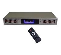 Égaliseur graphique numérique avec Bluetooth/USB, réglage audio HiFi, télécommande, parfait pour le studio d'enregistrement (Or)