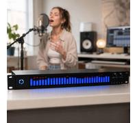 Égaliseur Graphique Stéréo 31 Bandes, Égaliseur Audio Graphique Stéréo, Égaliseur Numérique Domestique, 12 Réglages De Spectre Et 5 Effets Sonores Dégalisation, Haute Sensibilité Blue
