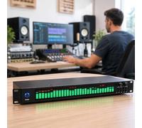 Égaliseur Graphique Stéréo 31 Bandes, Égaliseur Audio Graphique Stéréo, Égaliseur Numérique Domestique, 12 Réglages De Spectre Et 5 Effets Sonores Dégalisation, Haute Sensibilité Green
