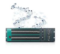 Égaliseur Graphique stéréo numérique, égaliseur Graphique 31 Bandes, égaliseur Audio stéréo Double Canal, avec Interface XLR, réduction du Bruit, indicateur de Niveau, Filtre Coupe-Bas, for la scène