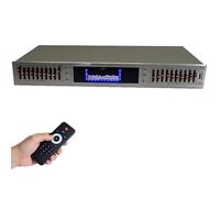 Égaliseur numérique à Effets Graphiques, système de réglage Audio Hi-FI 20 Bandes, avec télécommande, des aigus, des médiums et des Basses, pour Studio à Domicile et Enregistrement.(Gold)