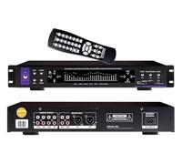 Égaliseur numérique, égaliseur graphique Bluetooth avec télécommande, traitement audio 32 bandes, 12 modes musicaux, réduction du bruit, portée Bluetooth 10-15 m, noir