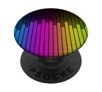 Égaliseur Rainbow Music Lover Sound Engineer Audio Pattern PopSockets PopGrip Adhésif