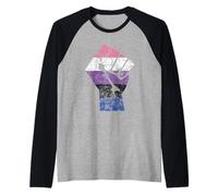 Égalité du Drapeau Genderfluid Manche Raglan