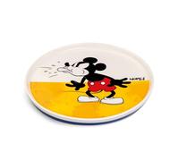 Egan Assiette à dessert ronde Mickey Mouse - 20 cm - En porcelaine anglaise - Passe au micro-ondes et au lave-vaisselle - Collection Disney (jaune)
