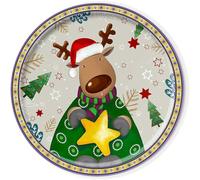 Egan Assiette de Noël panettone avec renne, diamètre de 31 cm.