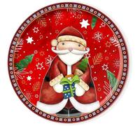 Egan Assiette de Noël Panettone Père Noël Diamètre de 31 cm.