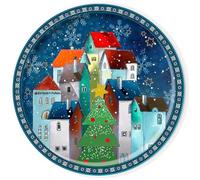 Egan Assiette de Noël Panettone Village Diamètre de 31 cm.