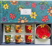 Egan BELLAMORE Set de 6 tasses à café colorées 100 ml