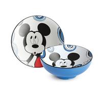 Egan Bol Mickey Mouse en grès de 21 cm, design de dessin animé durable, passe au micro-ondes et au lave-vaisselle, style emblématique avec motif classique et design moderne