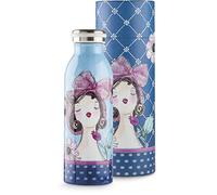 EGAN Bouteille Thermique Collection Les Marionnettes Objet Fabriqué en Acier de Couleur Bleu et Turquoise. La référence est KPU44/B