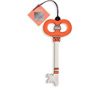 Egan Clé en céramique, Blanc et Orange, Unique