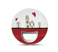 Egan Décapsuleur Collection Le Casette. Objet fabriqué en acier, polypropylène de couleur rouge. Dimensions : 9,5 cm. La référence est KLC77/04S