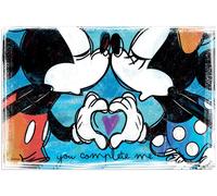 Egan DISNEY LOVE SWEET LOVE Set de 2 sets de table bleus 45X30 cm
