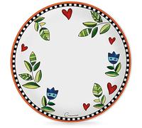 EGAN Ensemble de assiettes collection Cocoricò.Objet fabriqué en porcelaine de couleur orange. Dimensions : 27 cm. La référence est 228001.