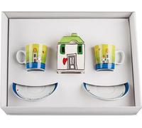 Egan LE CASETTE Set de 2 tasses à café et sucrier vert