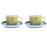 Egan LE CASETTE Set de 2 tasses à déjeuner bleues 340 ml