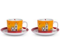 Egan LE CASETTE Set de 2 tasses à déjeuner rouges 340 ml