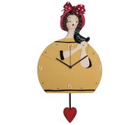 Egan LE PUPAZZE Horloge à pendule orange et jaune 22X29 cm