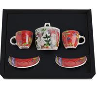 Egan LE PUPAZZE Set de 2 tasses à espresso et sucrier rouges