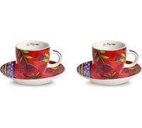 Egan LE PUPAZZE Set de 2 tasses à espresso rouge