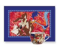 Egan Looney Tunes Set de table pour petit déjeuner 2 pièces pour enfants avec personnages Looney Tunes - Vaisselle (WILE E. COYOTE AND THE ROAD RUNNER)
