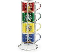 Egan Lot de 4 tasses à café Warner Bros Harry Potter Collection Lot de 4 tasses à café Harry Potter en porcelaine avec une capacité de 80 ml. Référence : 128005.