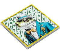 EGAN Lot de 5 sous-verres HUMAN ESSENCE Grenouille "Résistance"