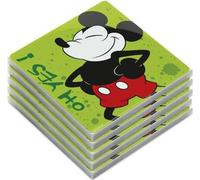 EGAN Lot de 5 sous-verres Mickey Mouse I Am Green