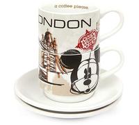Disney Egan Service 2 Tasses à café empilables London