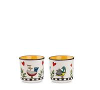 Egan Tasses à café Collection Cocoricò. Objet fabriqué en porcelaine de couleur jaune. La référence est 228015.