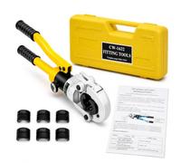 EGBNSY 8 Tonnes Pince A Sertir, Pince À Sertir Multicouche, Pince A Sertir Per avec Matrices 16-32mm et Tête Pivotante 360°, Hydraulique, Sertisseuse Cuivre pour Tuyaux Alu-Plastique & PEX
