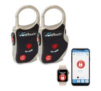 eGeeTouch Lot de 2 cadenas intelligents pour bagages avec technologie Dual Access, NFC et Bluetooth, suivi des environs (noir), Noir, Taille unique