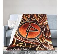 Egenedcemre Lin-kin Rock *Park- Chester Singer Benning*ton Couverture en flanelle super douce pour cadeau de Noël ou de Saint-Valentin pour lit ou canapé 203,2 x 152,4 cm