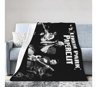 Egenedcemre Lin-kin Rock *Park- Chester Singer Benning*ton Couverture en flanelle super douce pour cadeau de Noël, de Saint-Valentin pour lit ou canapé 152,4 x 127 cm