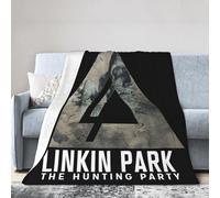 Egenedcemre Lin-kin Rock *Park- Chester Singer Benning*ton Couverture en flanelle super douce pour cadeau de Noël ou de Saint-Valentin pour lit ou canapé 203,2 x 152,4 cm