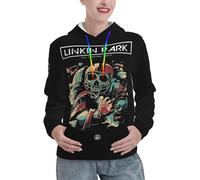 Egenedcemre Lin-kin Rock *Park- Chester Singer Benning*ton Sweat à capuche pour femme imprimé mode Tops Pull à capuche avec cordon de serrage avec poche pour les fans Cadeau, Lp-13, L