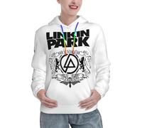 Egenedcemre Lin-kin Rock *Park- Chester Singer Benning*ton Sweat à capuche pour femme imprimé mode Tops Pull à capuche avec cordon de serrage avec poche pour les fans Cadeau, Lp-7, S