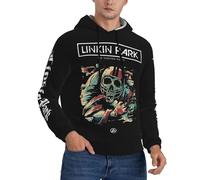 Egenedcemre Lin-kin Rock *Park- Chester Singer Benning*ton Sweat à capuche pour homme surdimensionné graphique vintage Y2K Hoodies Pullover Streetwear pour fans Cadeau, Lp-12, L