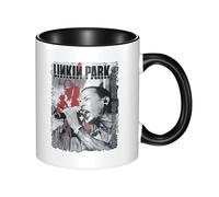 Egenedcemre Lin-kin Rock *Park- Chester Singer Benning*ton Tasse à café en céramique double couleur Tasse à café Tasse à café Imprimé graphique Tasse à thé Boisson Tasse à lait Tasse 330 ml