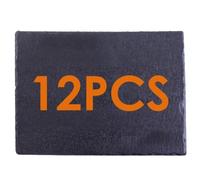 eGenuss 12 Assiettes à dessert en ardoise pour restaurants | Plateau de service professionnel en ardoise 30x20 cm