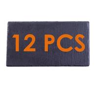 eGenuss 12 Assiettes à dessert en ardoise pour restaurants | Plateau de service professionnel en ardoise 30x15 cm