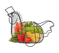 Egg Basket For Collecting Eggs - 26.5x34x22cm Chicken Shaped Wire Egg Basket | Large Capacity Gathering Baskets Practical And Multifunctional For Food Fruit And Eggs, Kitchen Storage Baskets