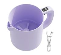 Egg Beater Electrical Rondelle de riz 1 L Tasse en acier inoxydable Mélangeur de boissons chaudes | Seelf en remuant tasse à café, tasse à café mélangée avec verre E, machine à laver à riz avec bati