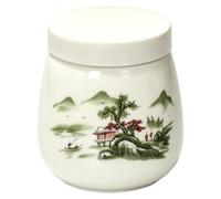 Egg Coddler, cuiseur à œufs en céramique de 220 ml avec couvercles verts | Œufs à la coque cohérents, répartition uniforme de la chaleur, cuisson/conservation/service, esthétique chinoise, idéal pour