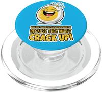 Egg Crack Up Pun Humour Dad Blague Déclaration drôle PopSockets PopGrip pour MagSafe